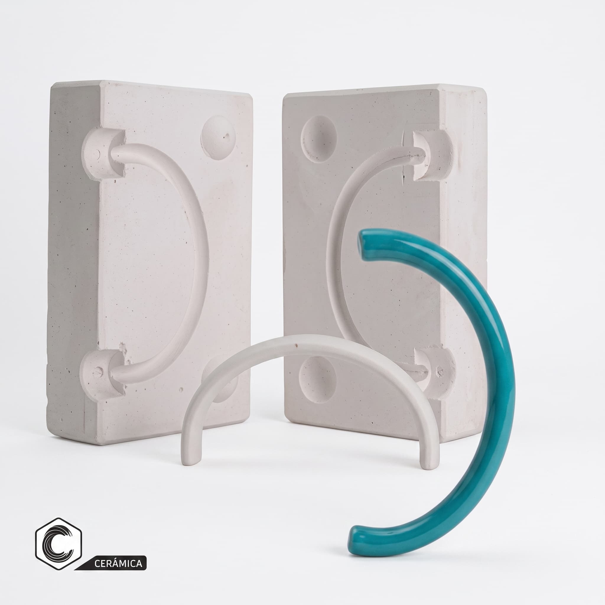 Molde de Yeso A-002 Asa curva