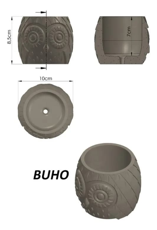 Kit Moldes Llama + Erizo + Chancho + Búho