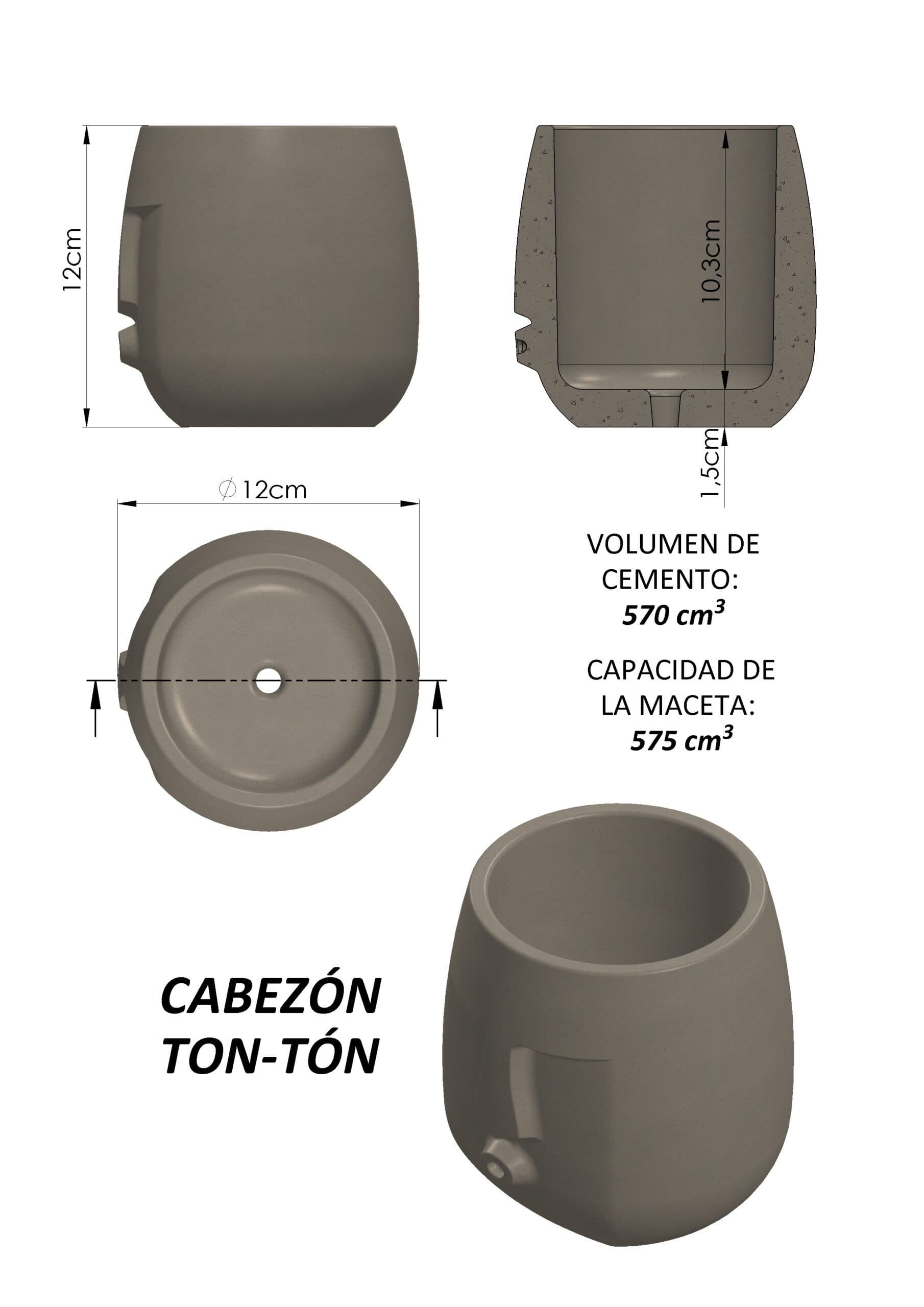 Molde Cabezón Ton Ton
