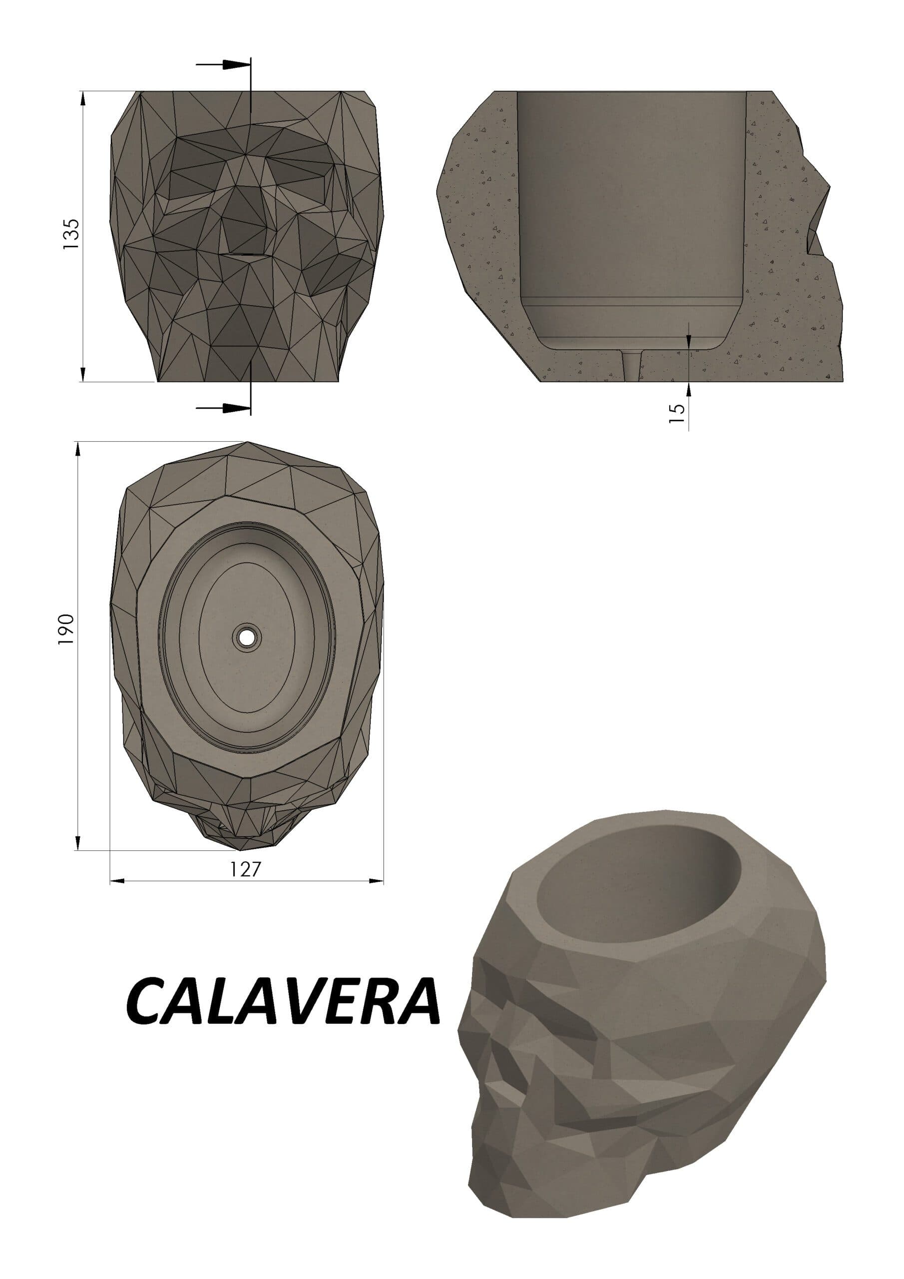 Molde Calavera