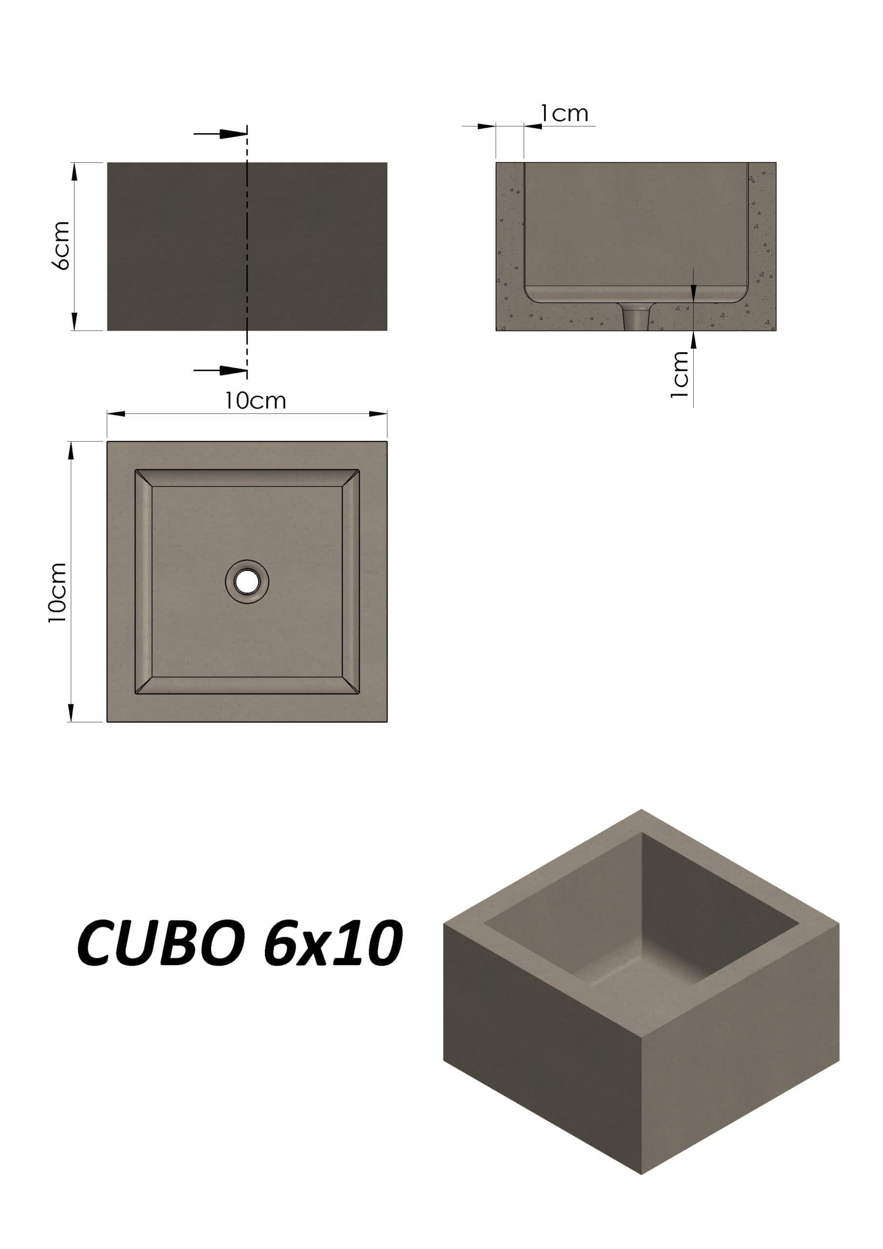 Molde Cubo de Base 10