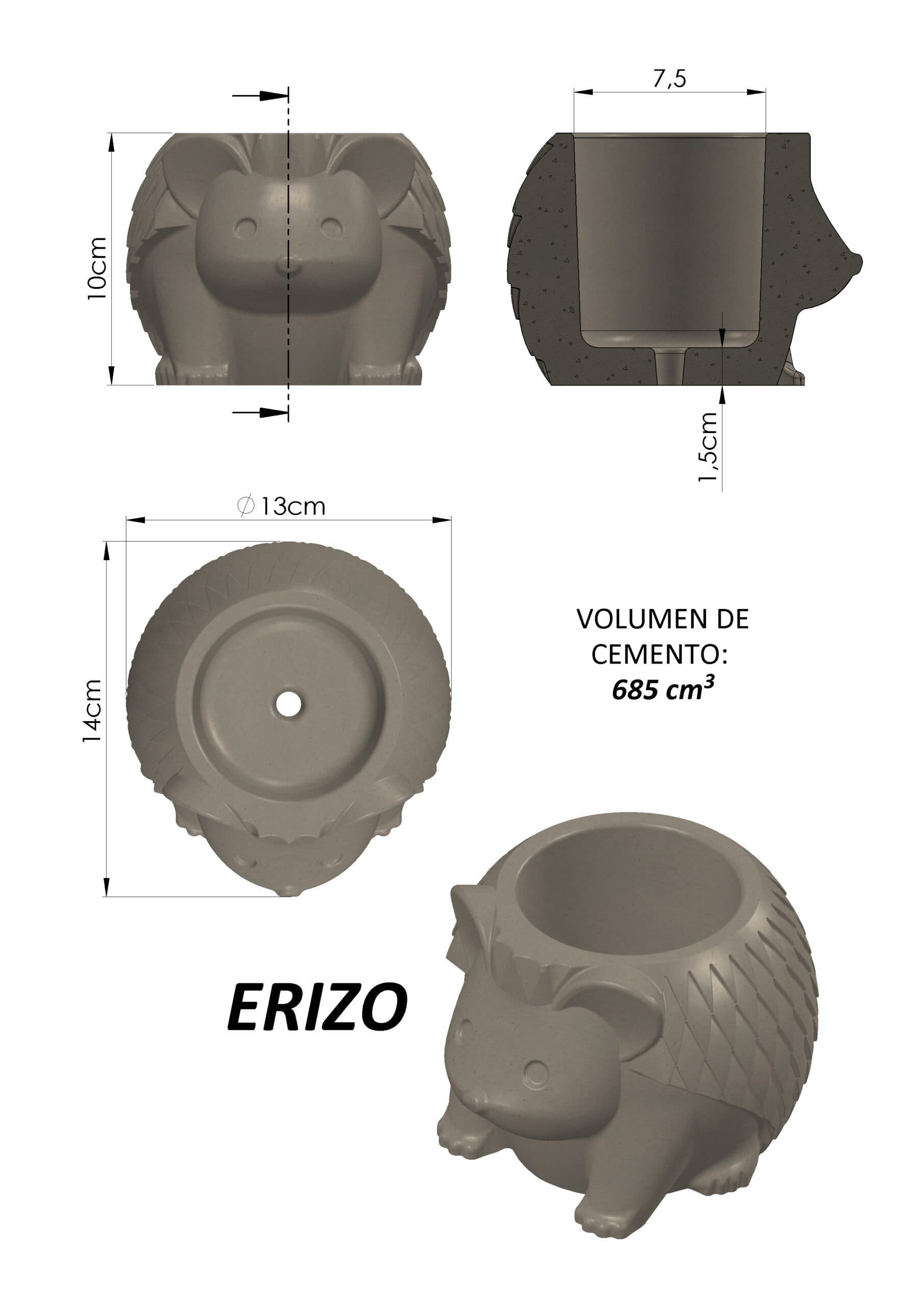 Molde Erizo