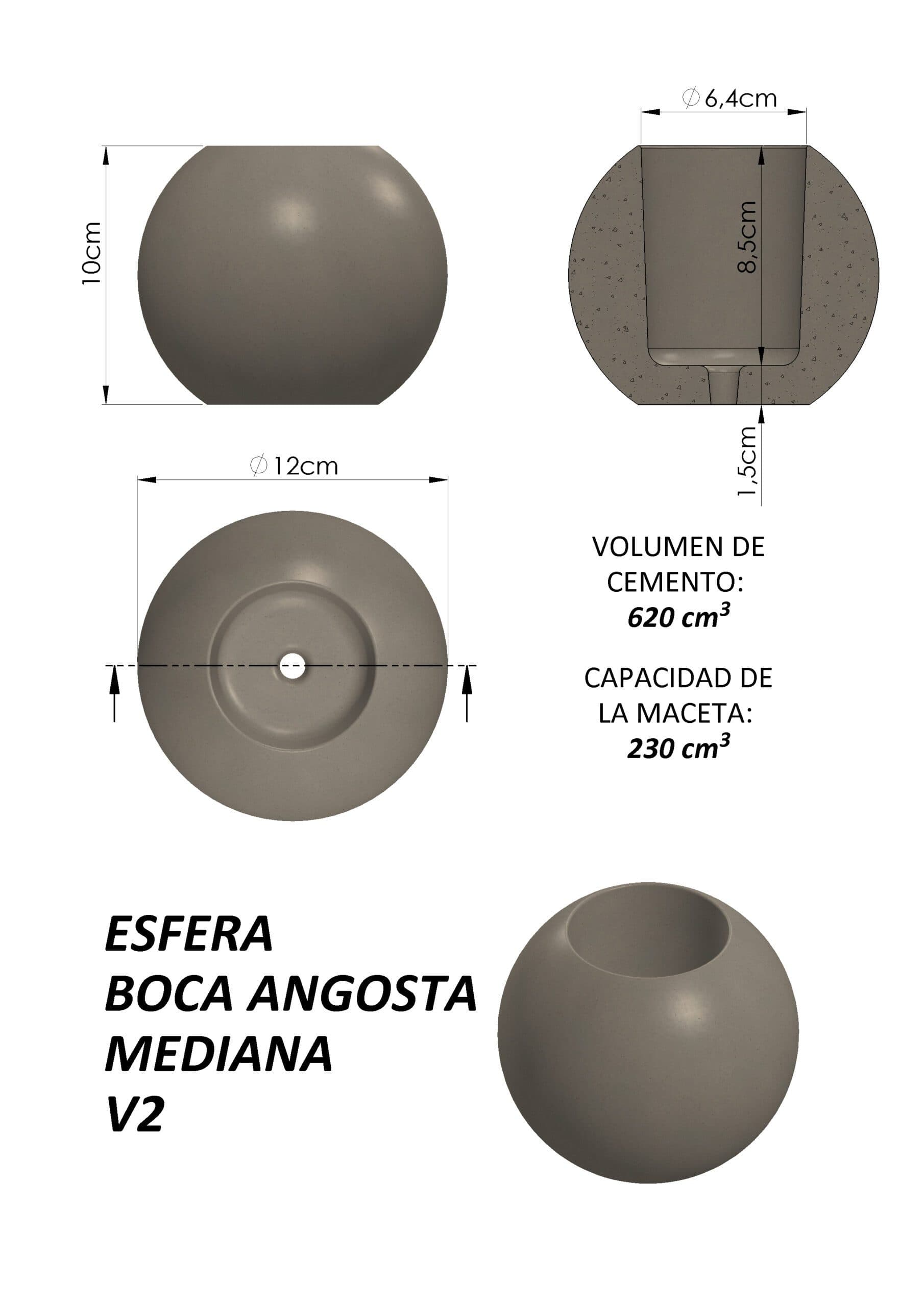 Molde Esfera Boca Angosta