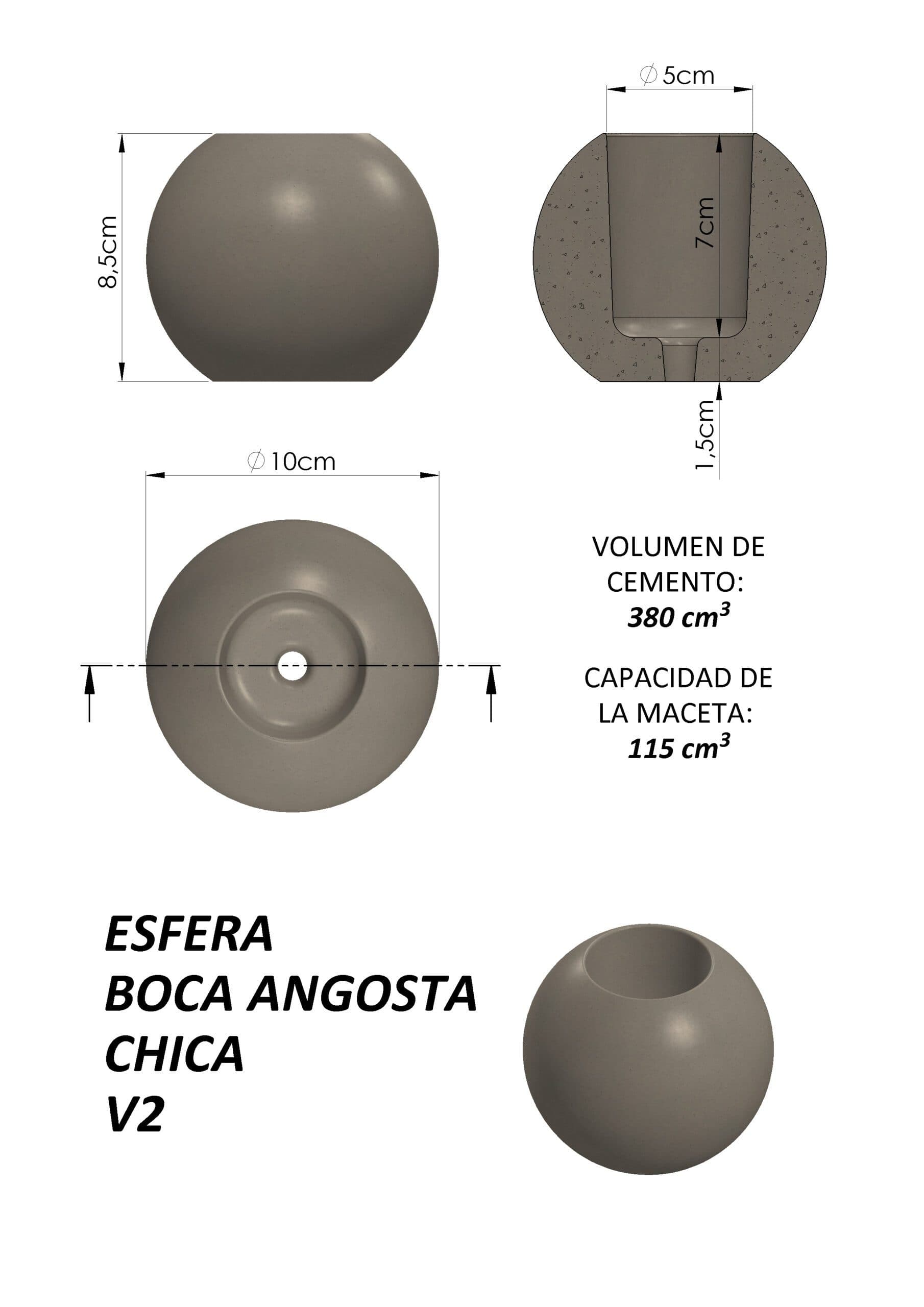 Molde Esfera Boca Angosta