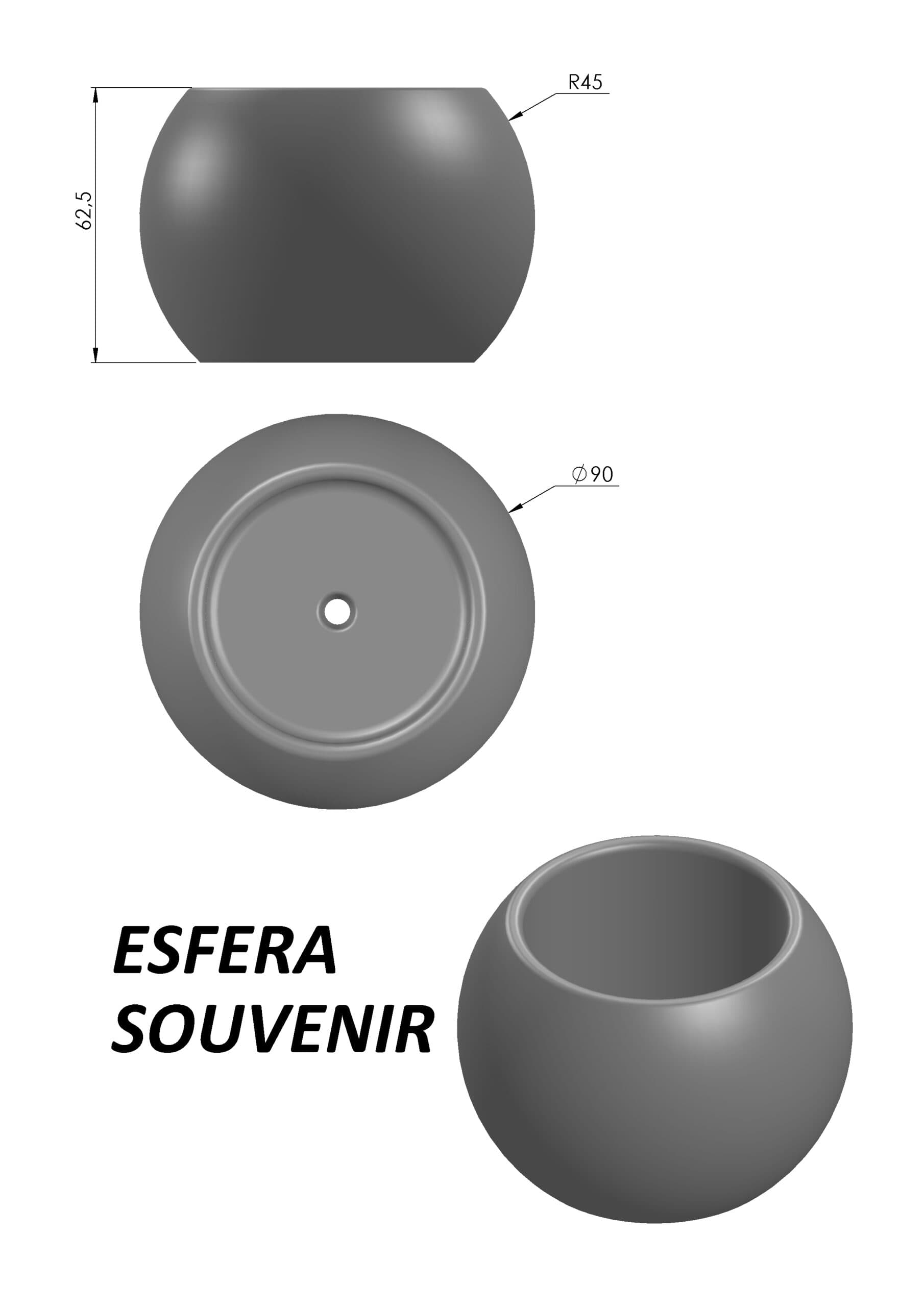 Molde Esfera Boca Ancha