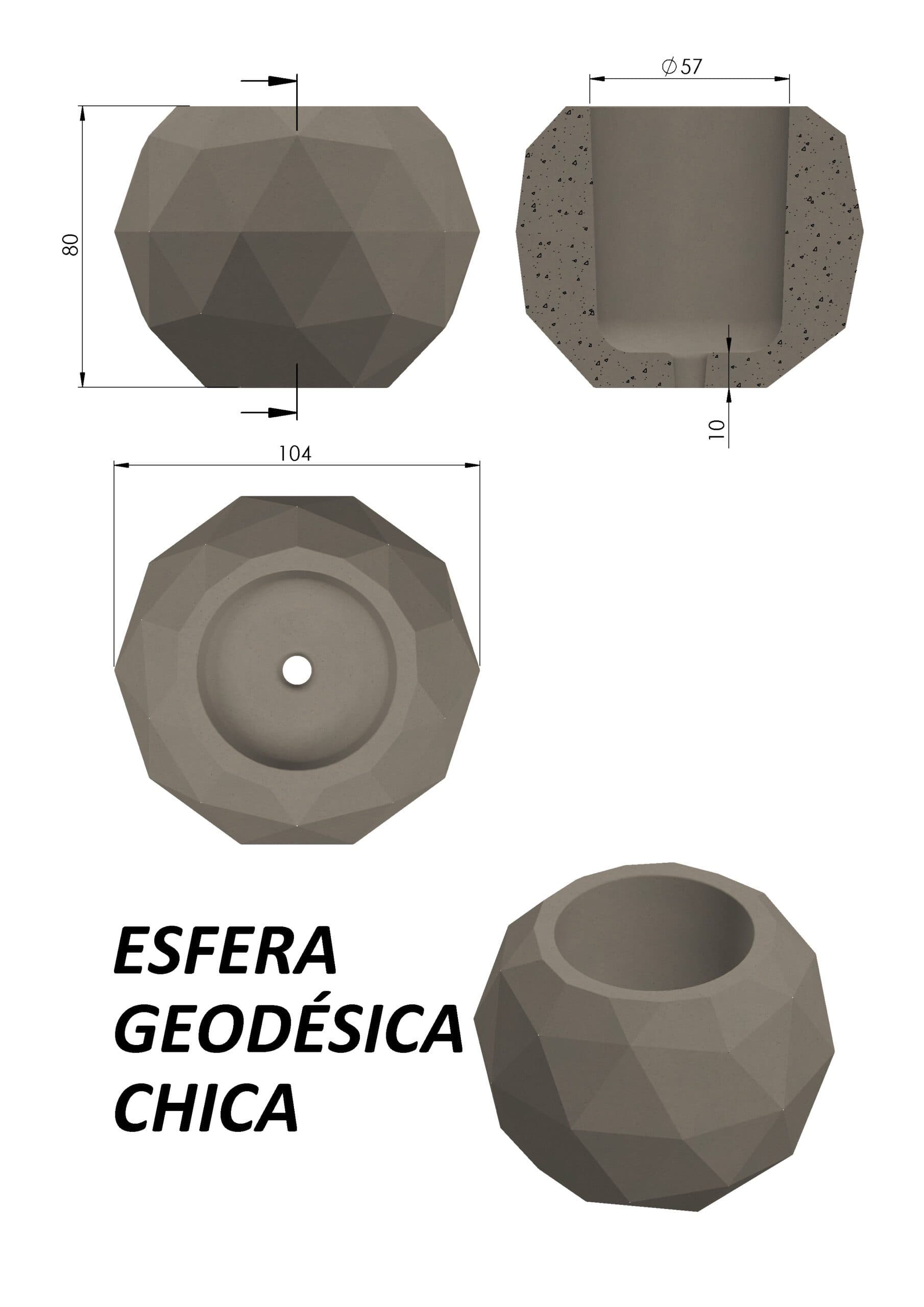 Molde Esfera Geodésica