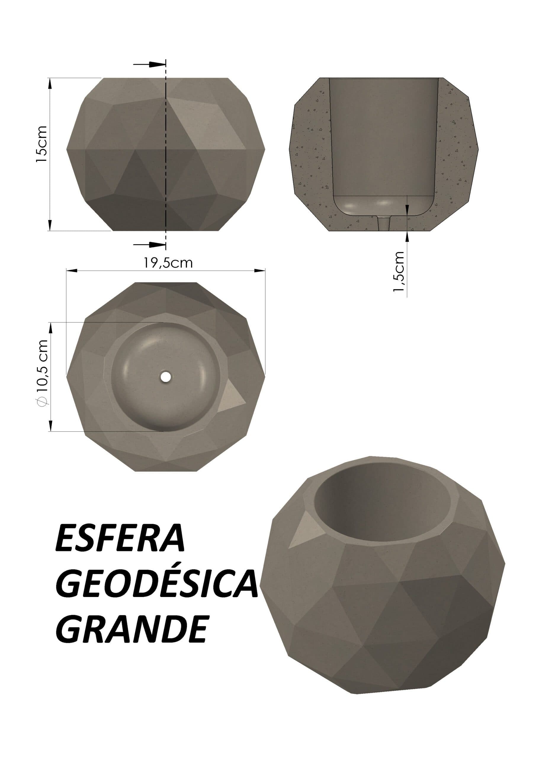 Molde Esfera Geodésica