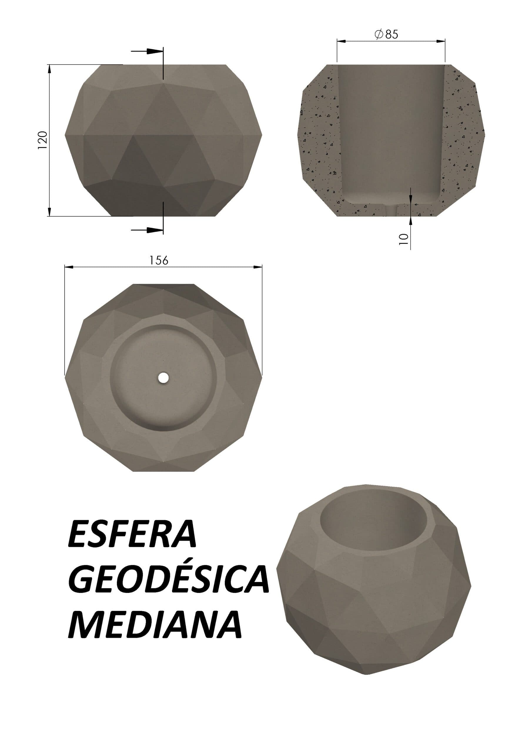 Molde Esfera Geodésica