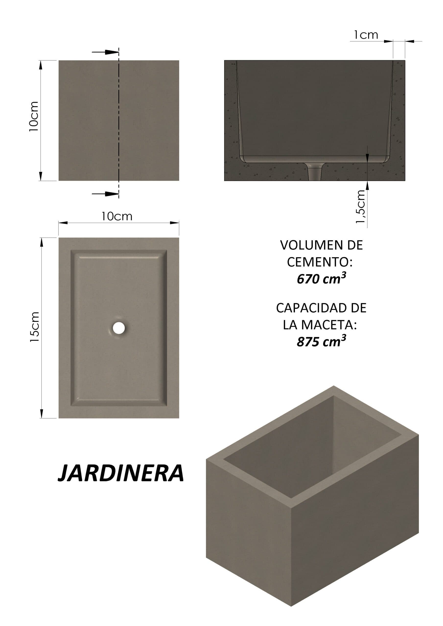 Molde Jardinera