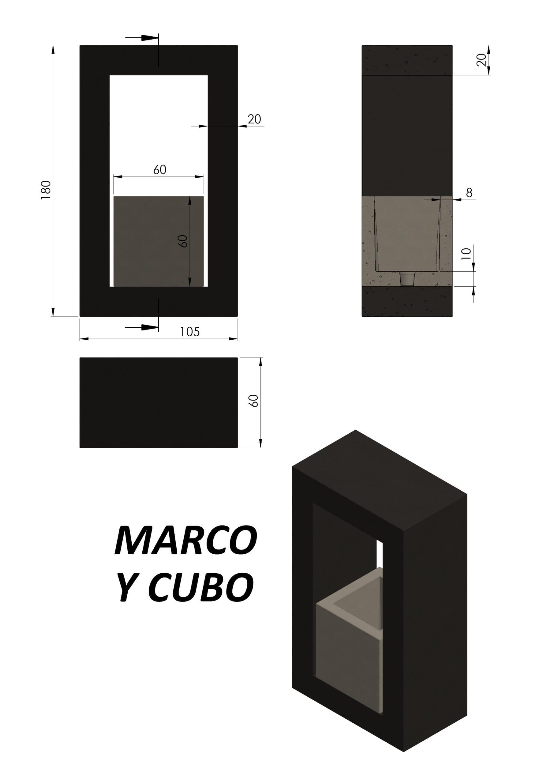 Molde Marco y Cubo