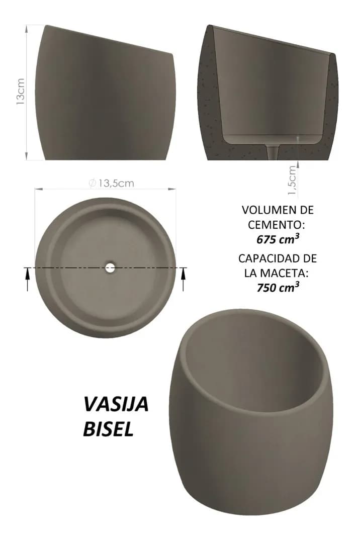 Molde Vasija Bisel
