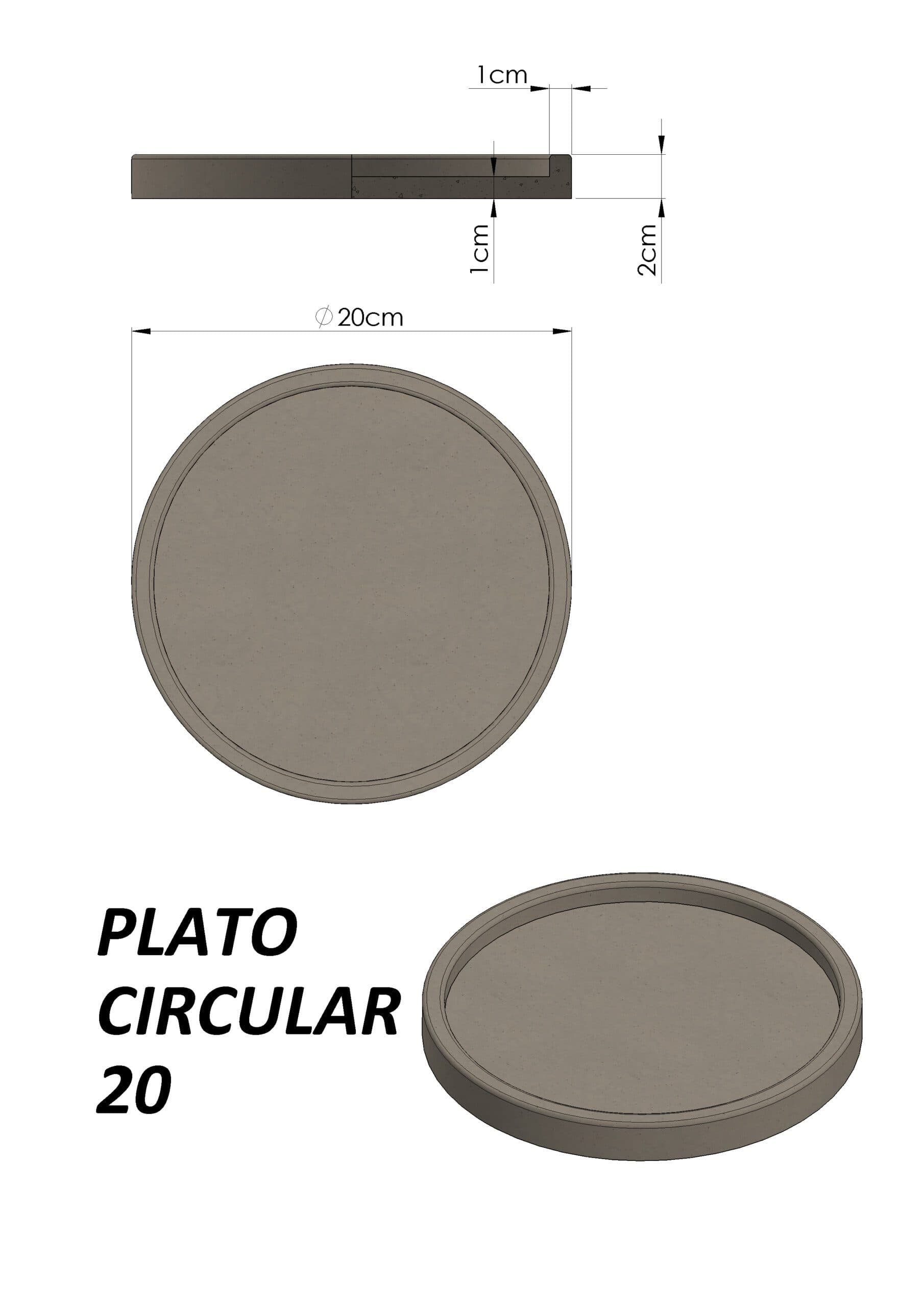 Molde Plato Circular