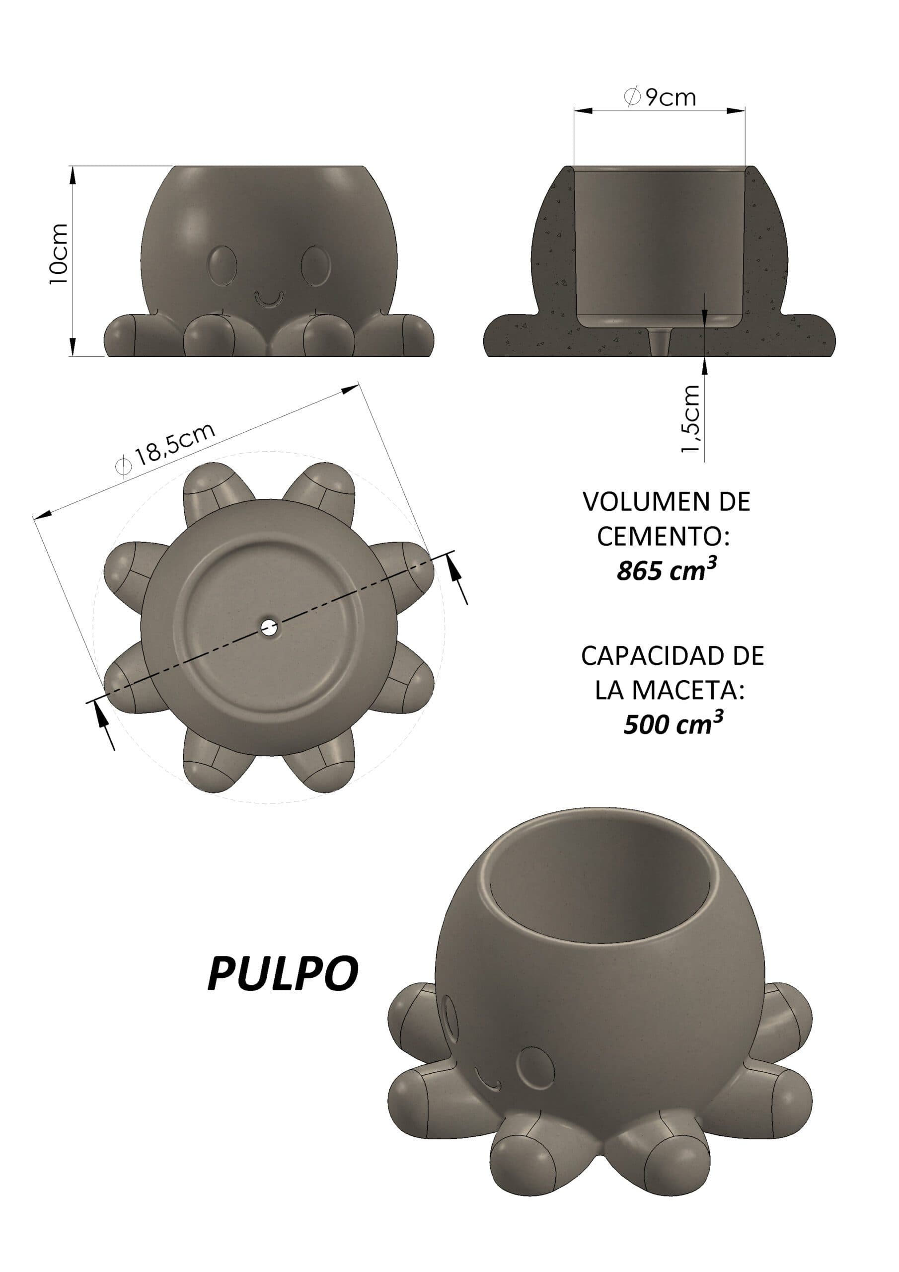 Molde Pulpo