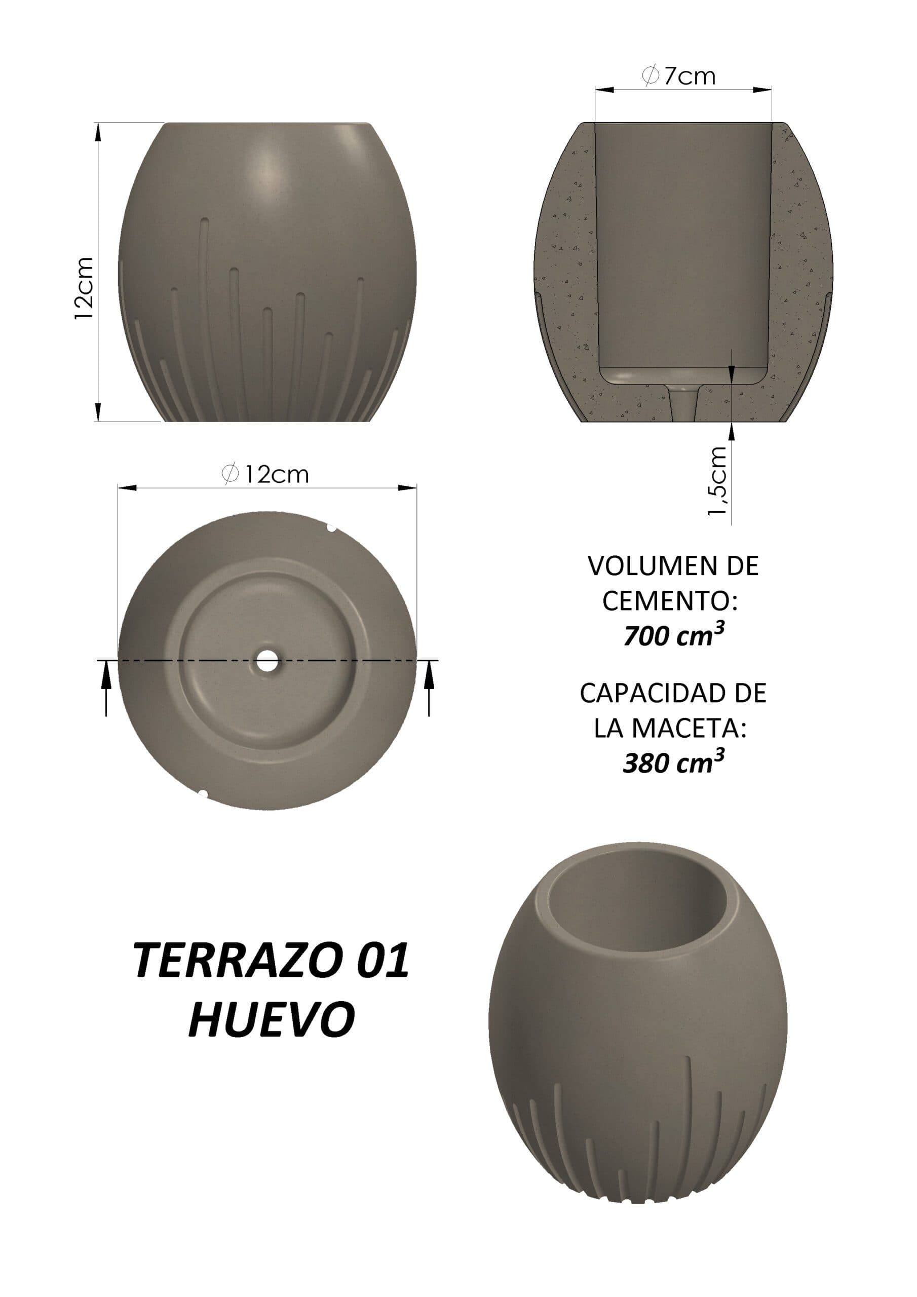Molde Terrazo 01 Huevo