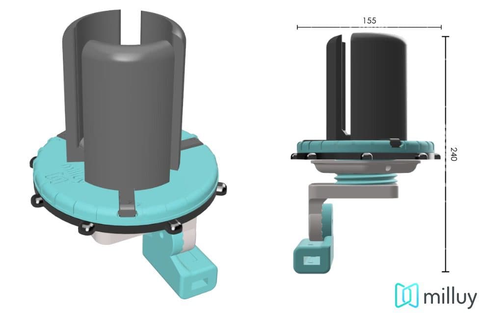 Pinza de Banco para Pintura Ajuste Interno, Profesional, Posición Ajustable 360°