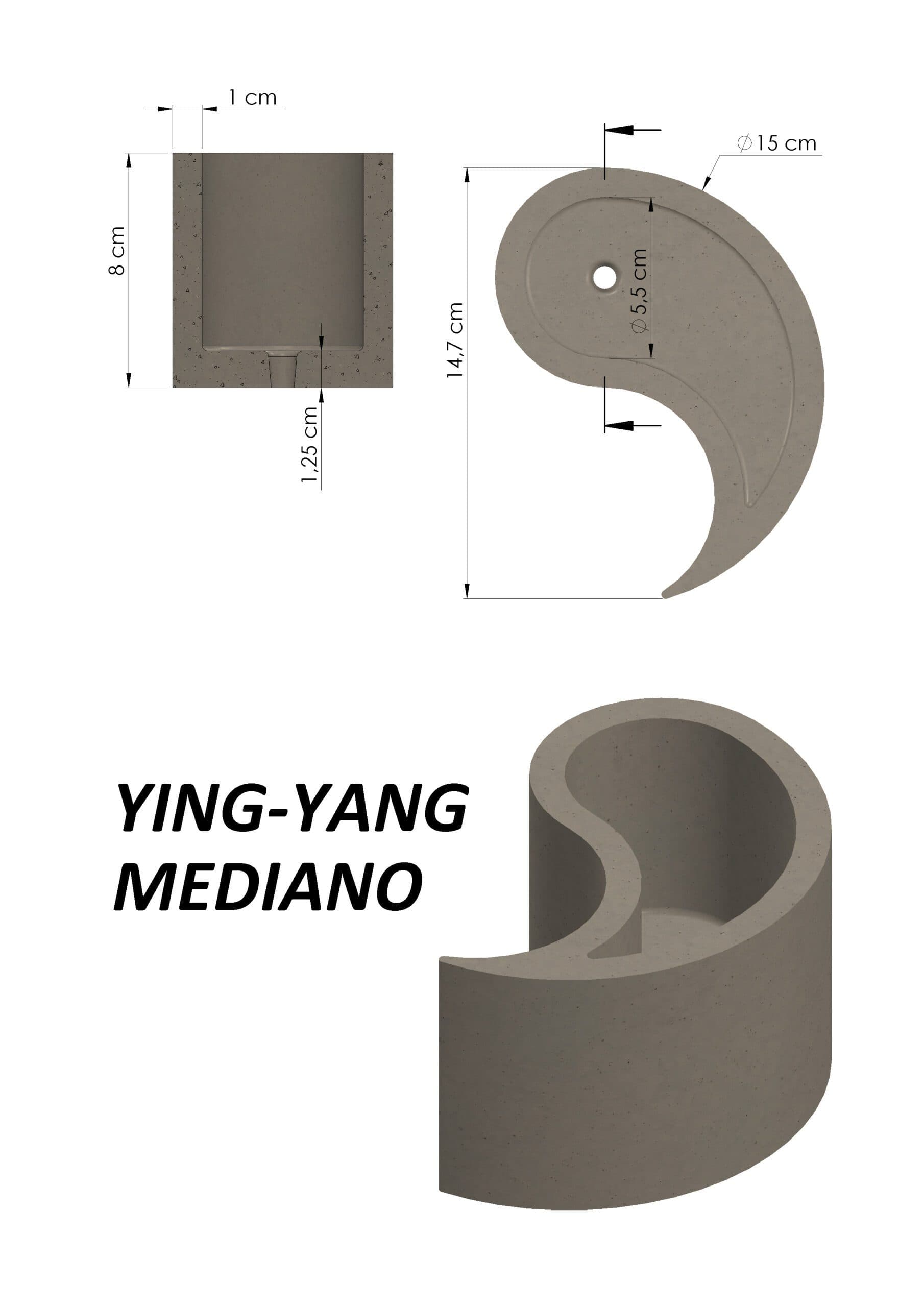 Kit Moldes Rombo + Corazón + Yin Yang