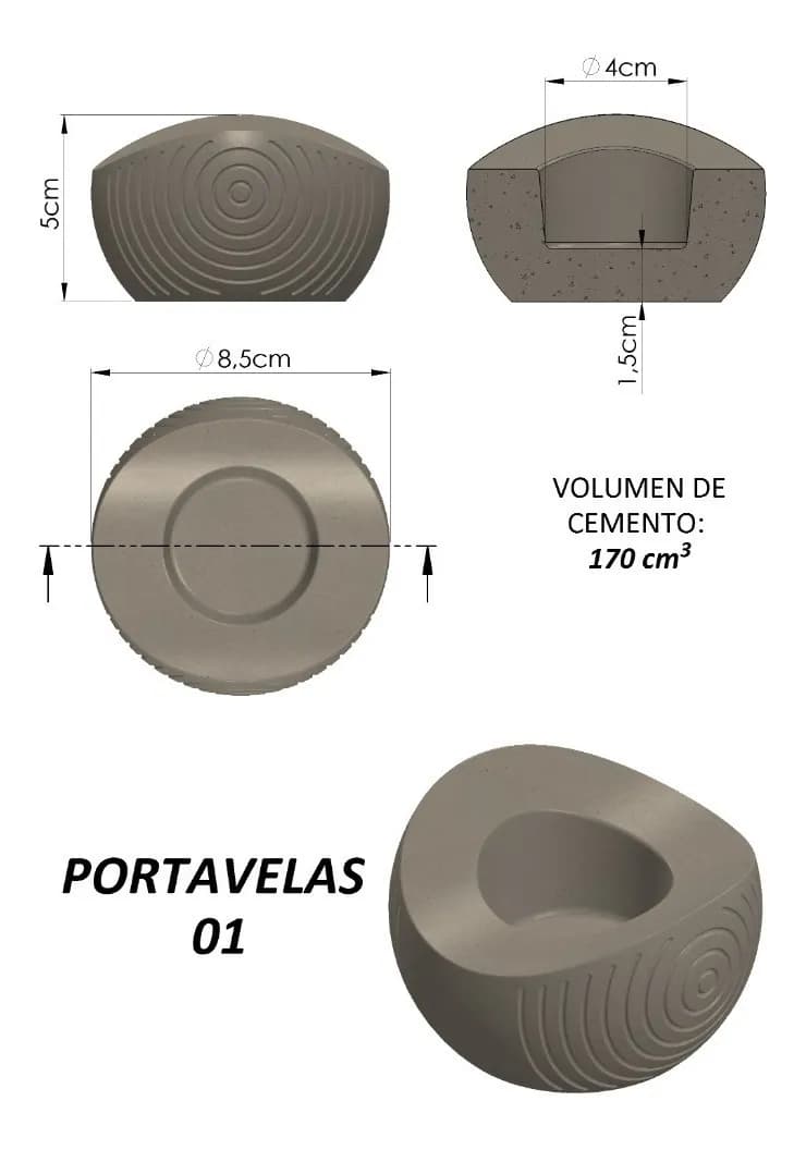 Molde Portavelas