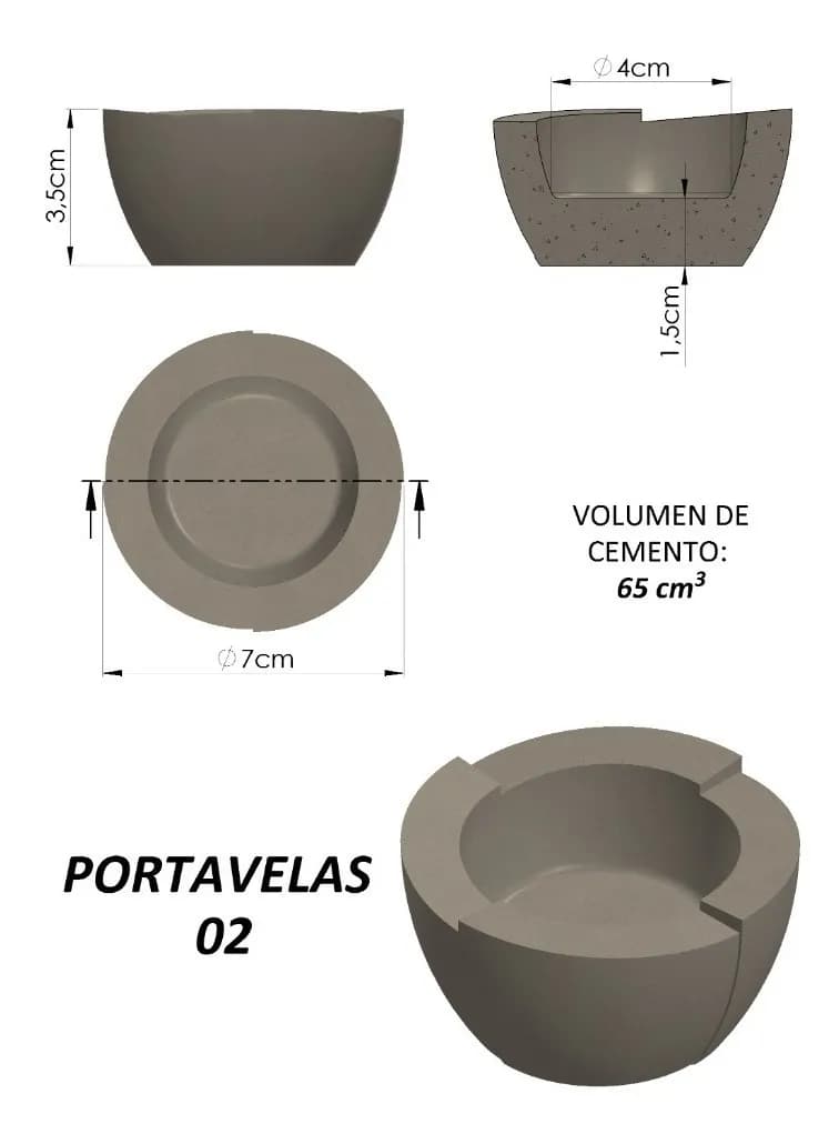 Molde Portavelas