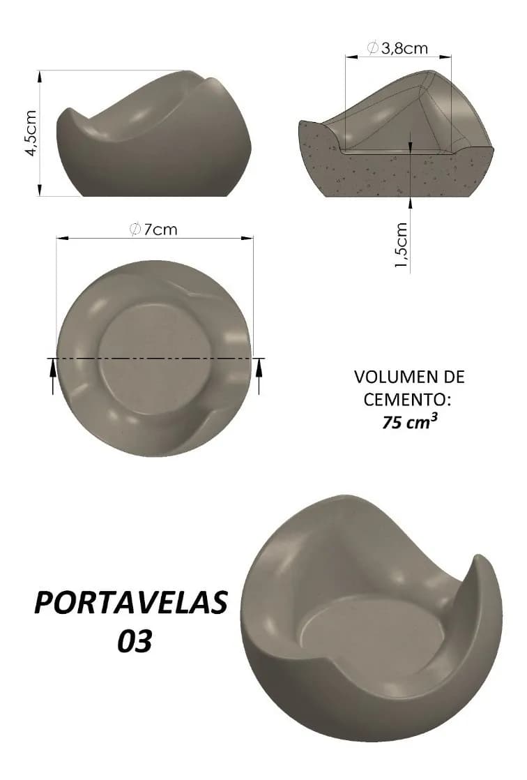 Molde Portavelas