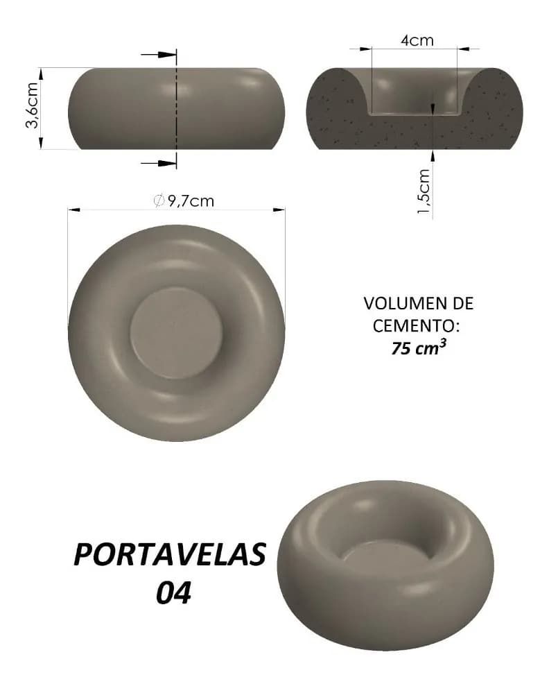 Molde Portavelas