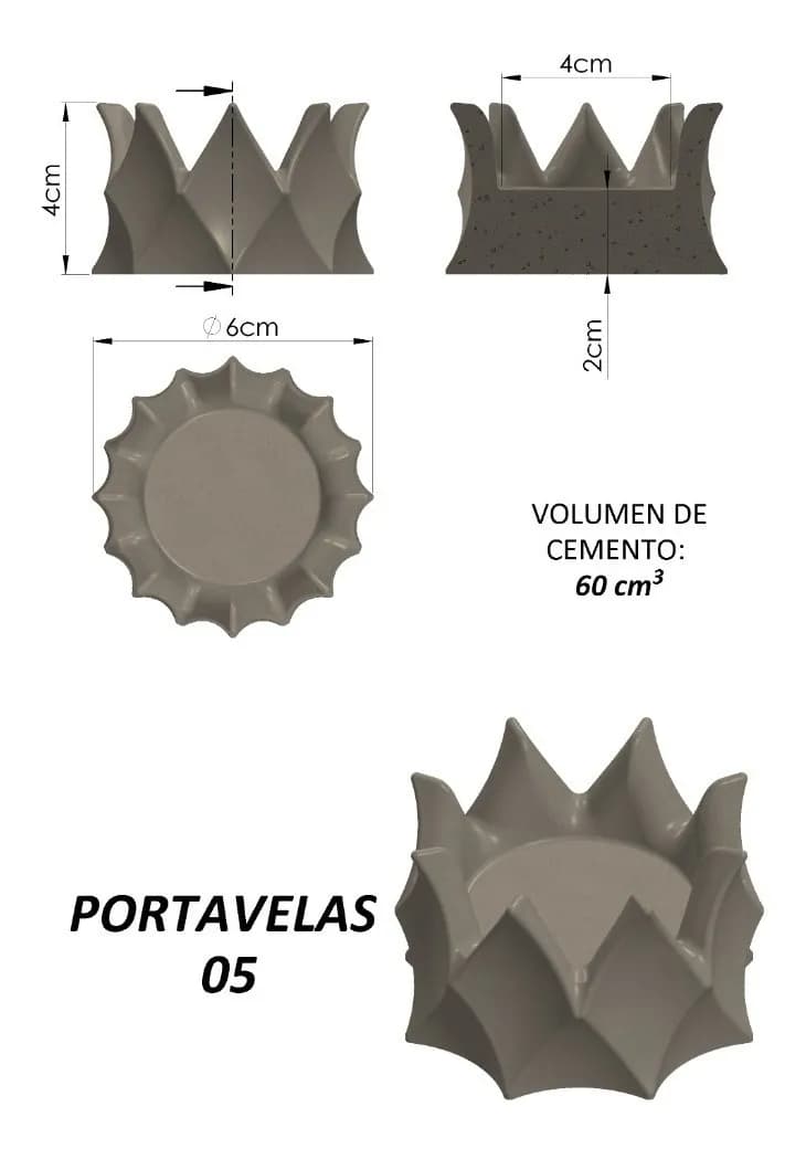 Molde Portavelas