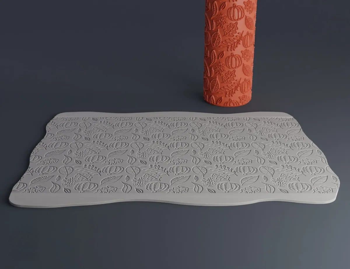 Rodillo Textura Para Cerámica Otoño N01