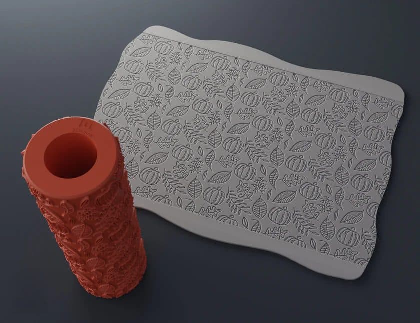 Rodillo Textura Para Cerámica Otoño N01