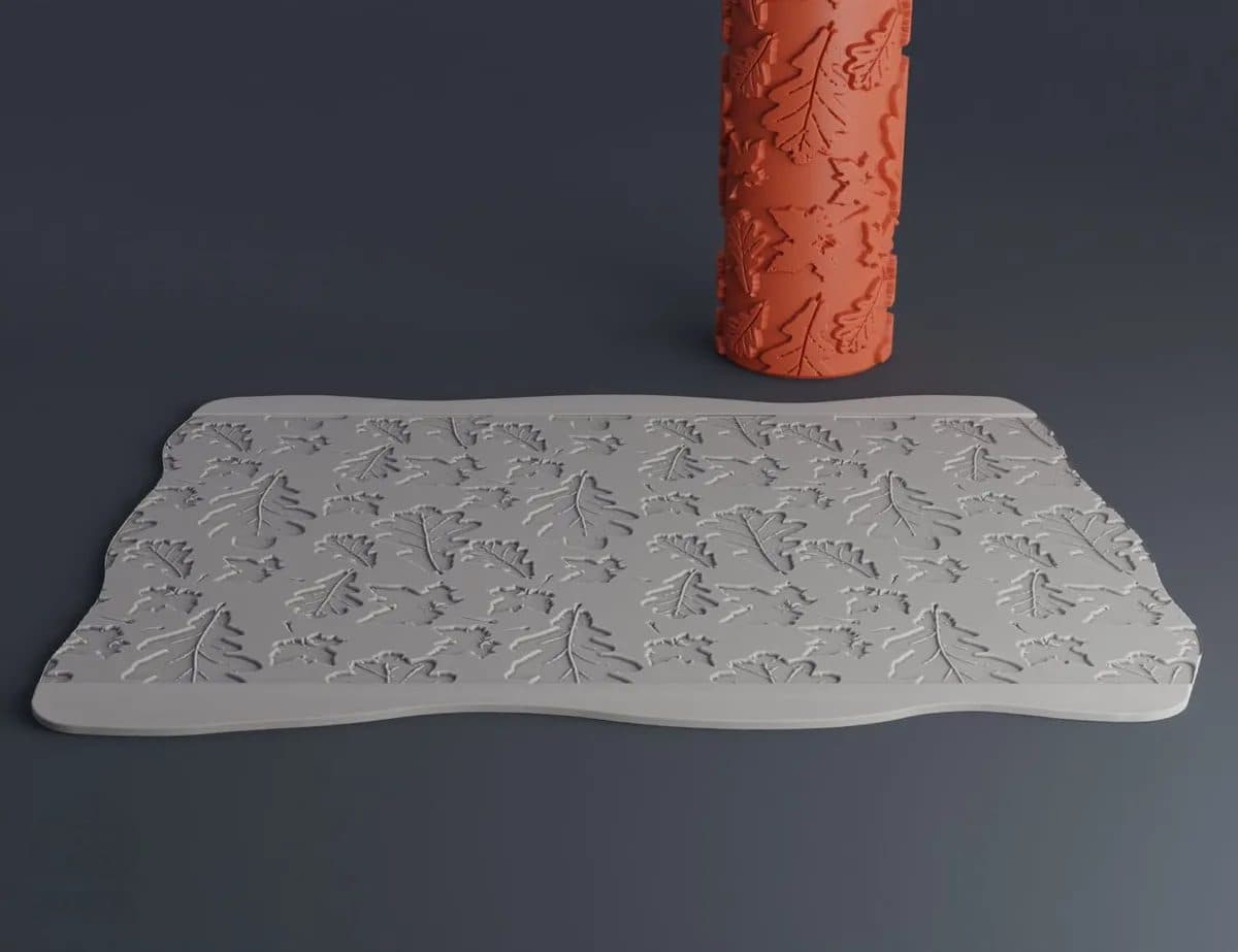Rodillo Textura Para Cerámica Otoño N05