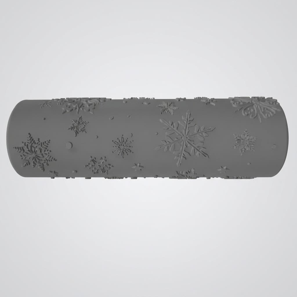 Rodillo Grande Textura Para Cerámica Navidad N01