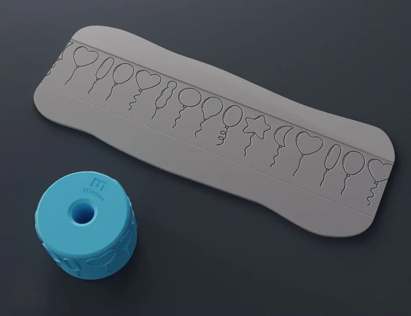 Rodillo Textura Para Cerámica Mediano Niños N10