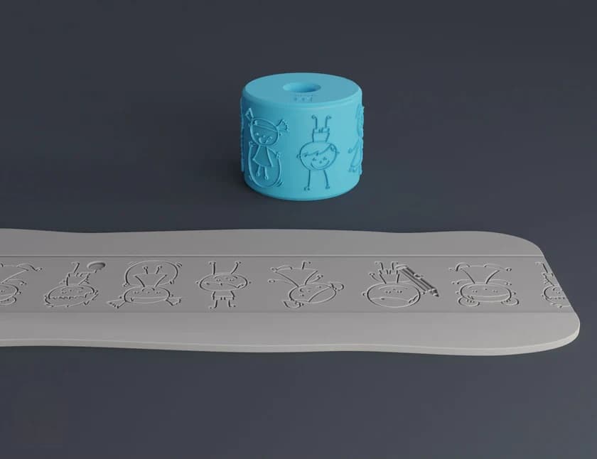 Rodillo Textura Para Cerámica Mediano Niños N12