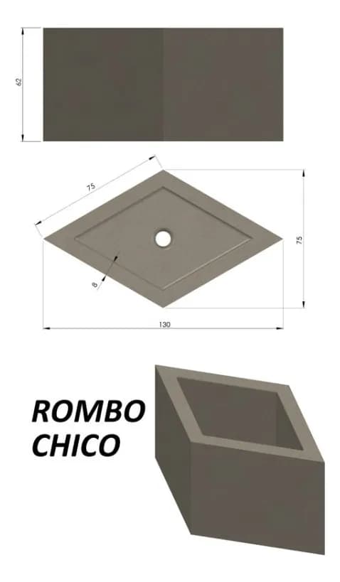 Kit Moldes Rombo + Corazón + Yin Yang