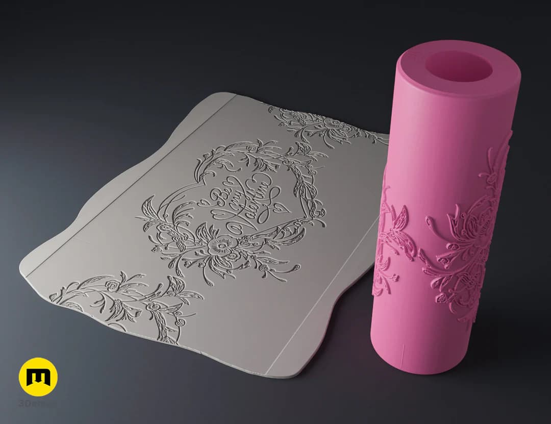 Rodillo Textura Para Cerámica San Valentín N14