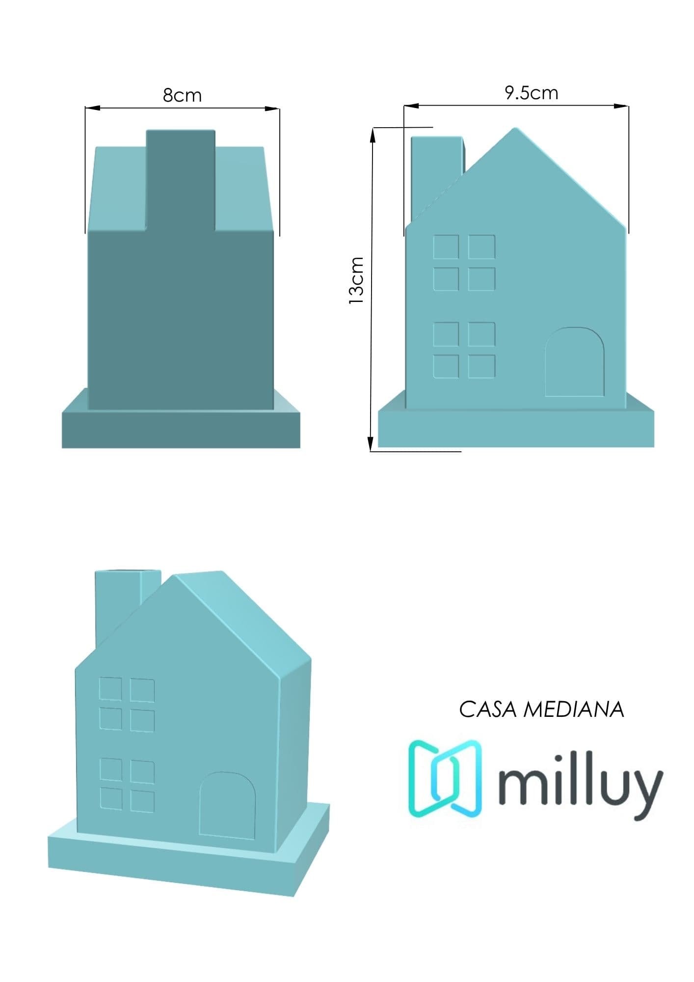 Molde de Yeso D-073 Casa Mediana