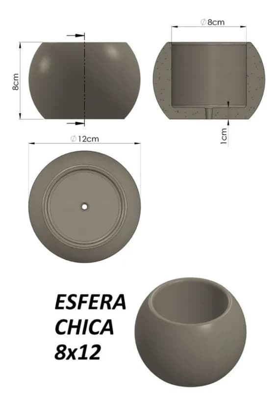 Molde Esfera Boca Ancha