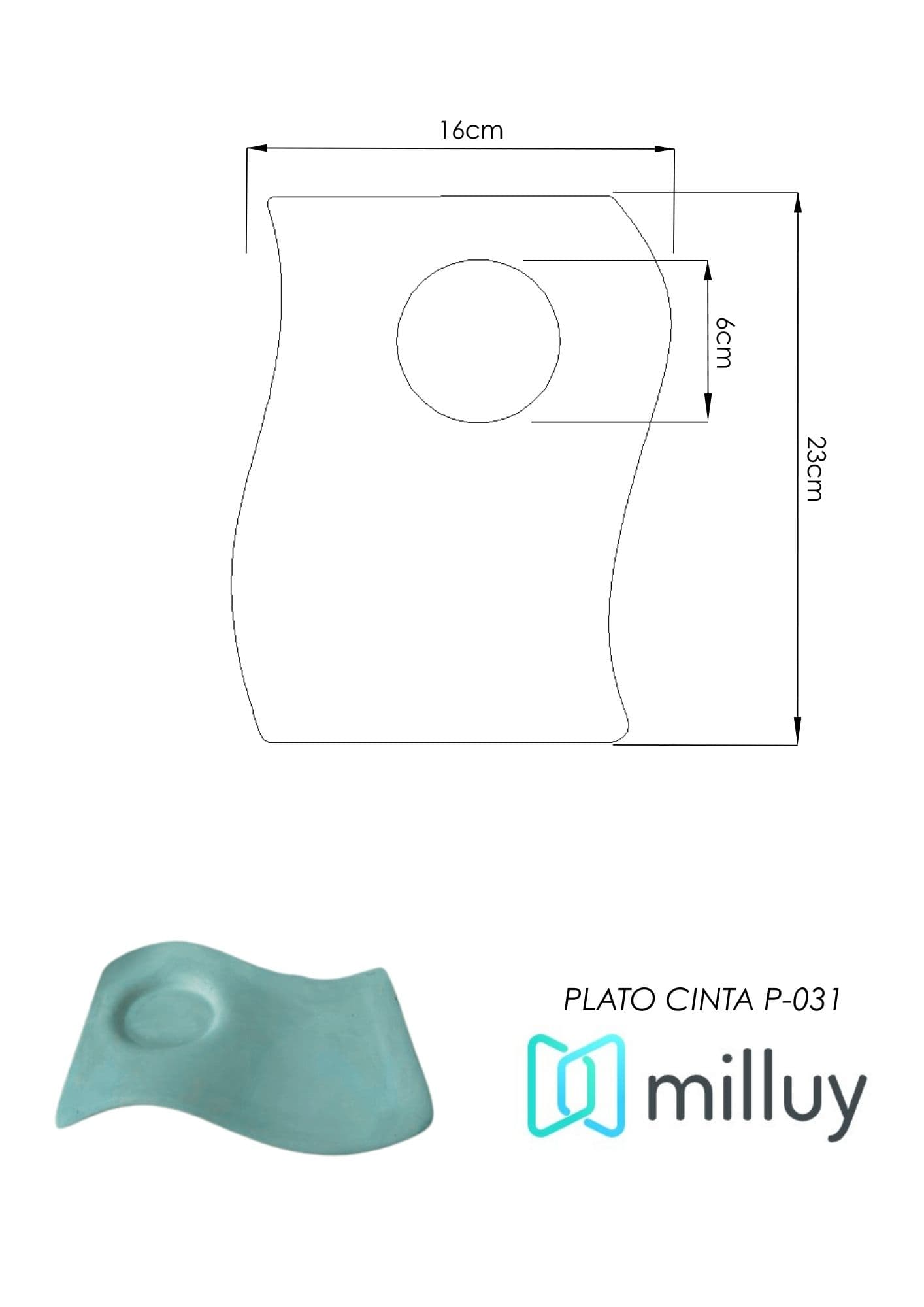 Molde de Yeso P-031 Plato Cinta
