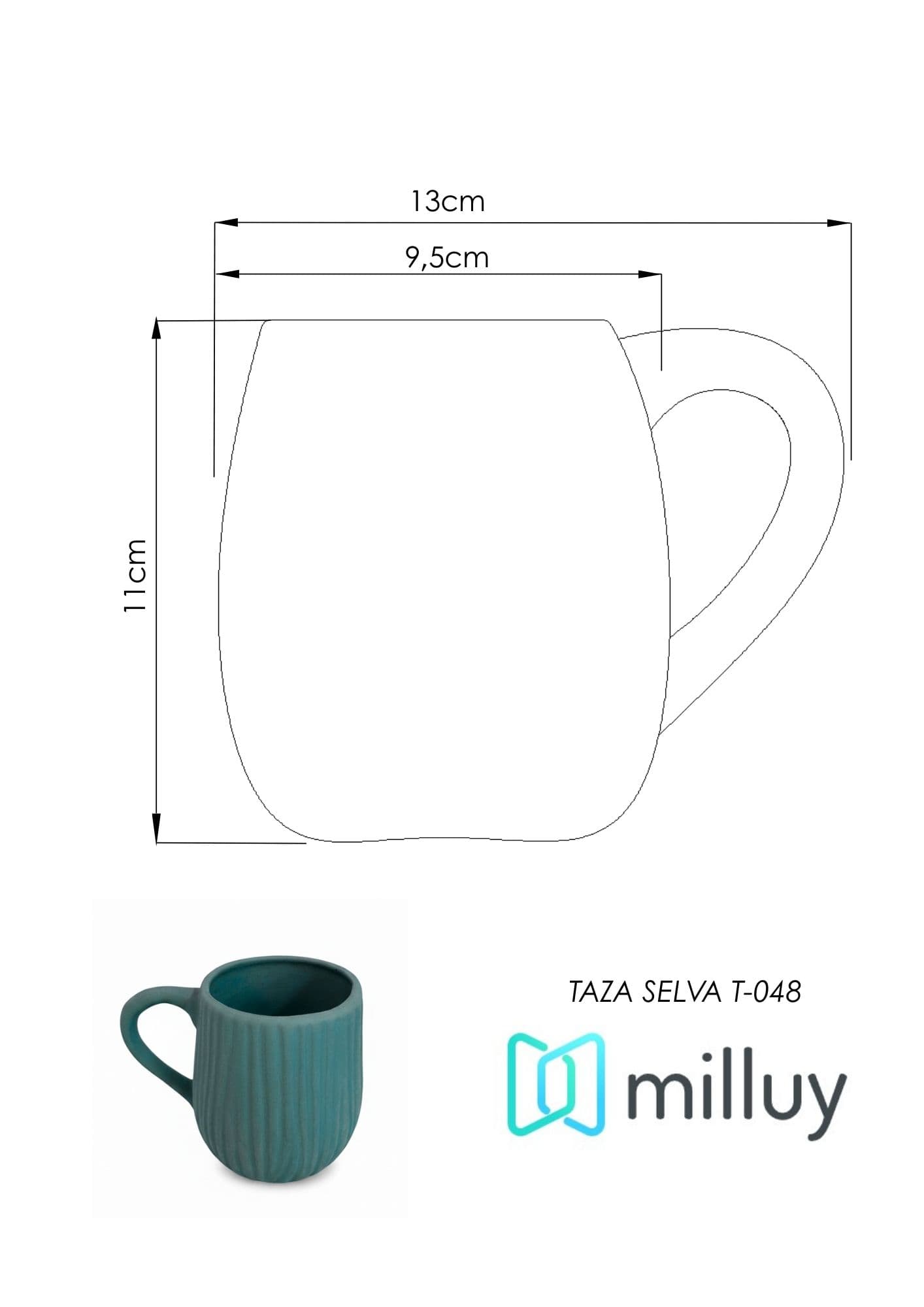 Molde de Yeso T-048 Taza Selva