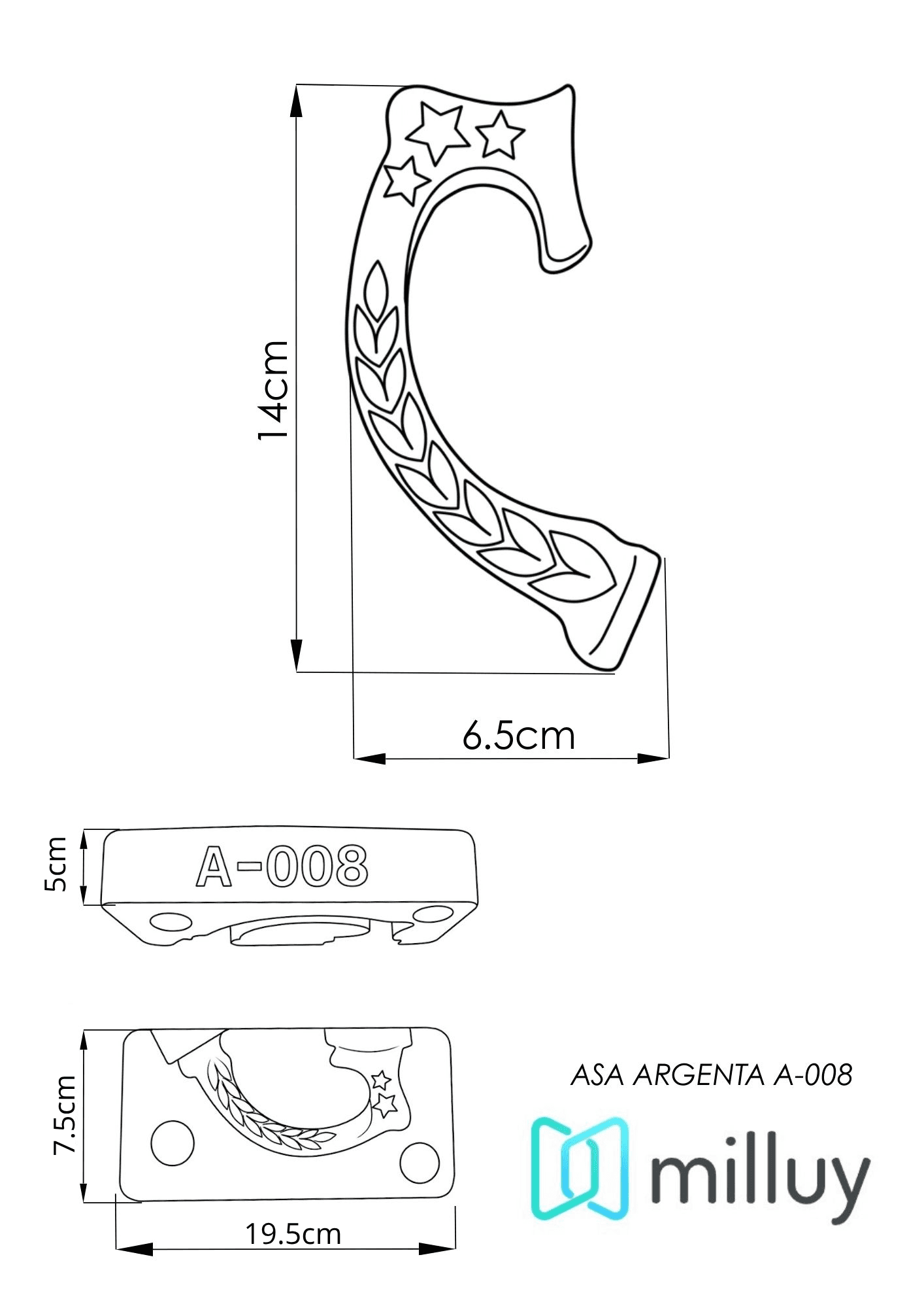 Molde de Yeso A-008 Asa Argenta