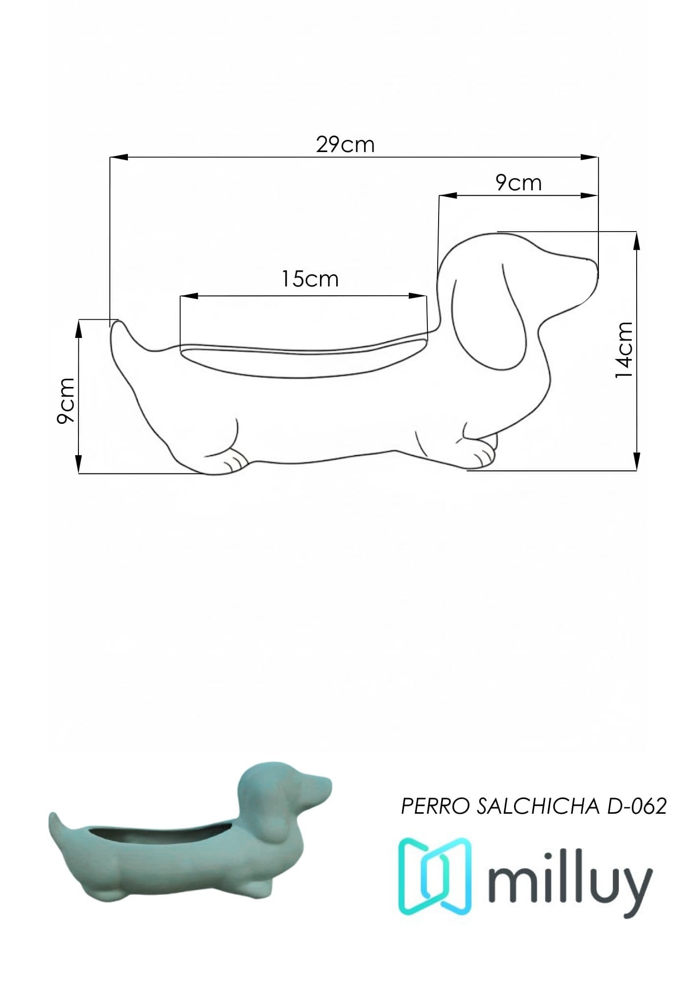 Molde de Yeso D-062 Perro Salchicha