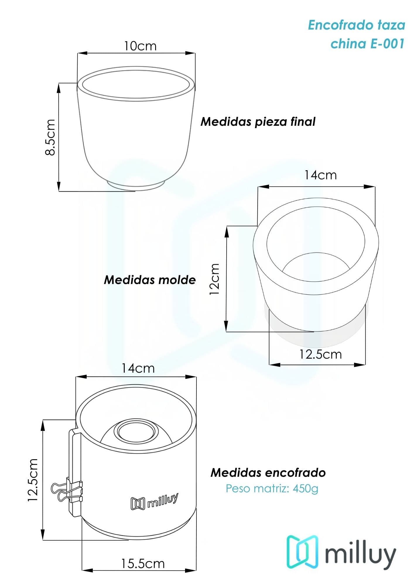 Matriz Para Molde de Yeso E-001 Encofrado Cerámica