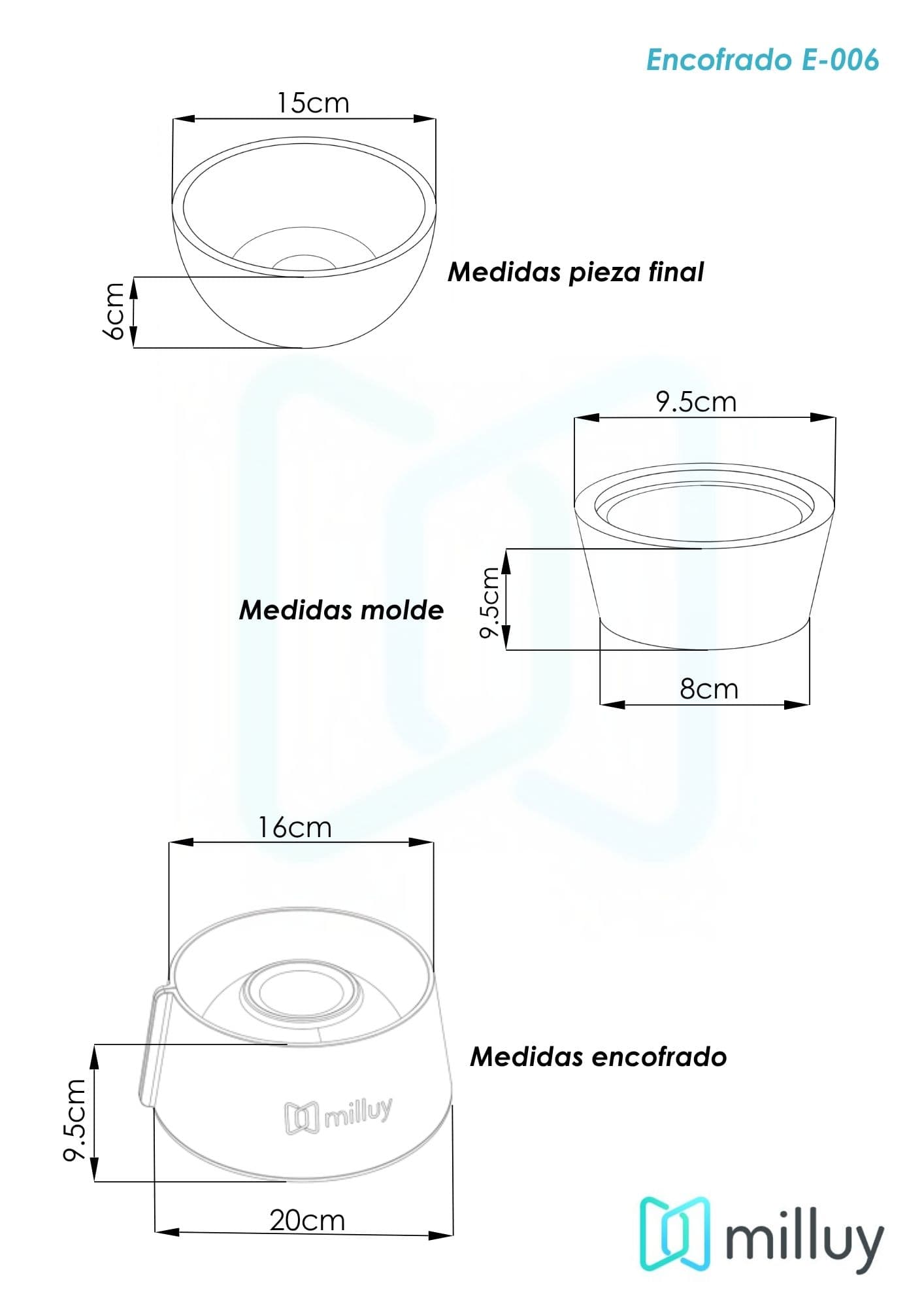 Matriz Para Molde de Yeso E-006 Encofrado Cerámica