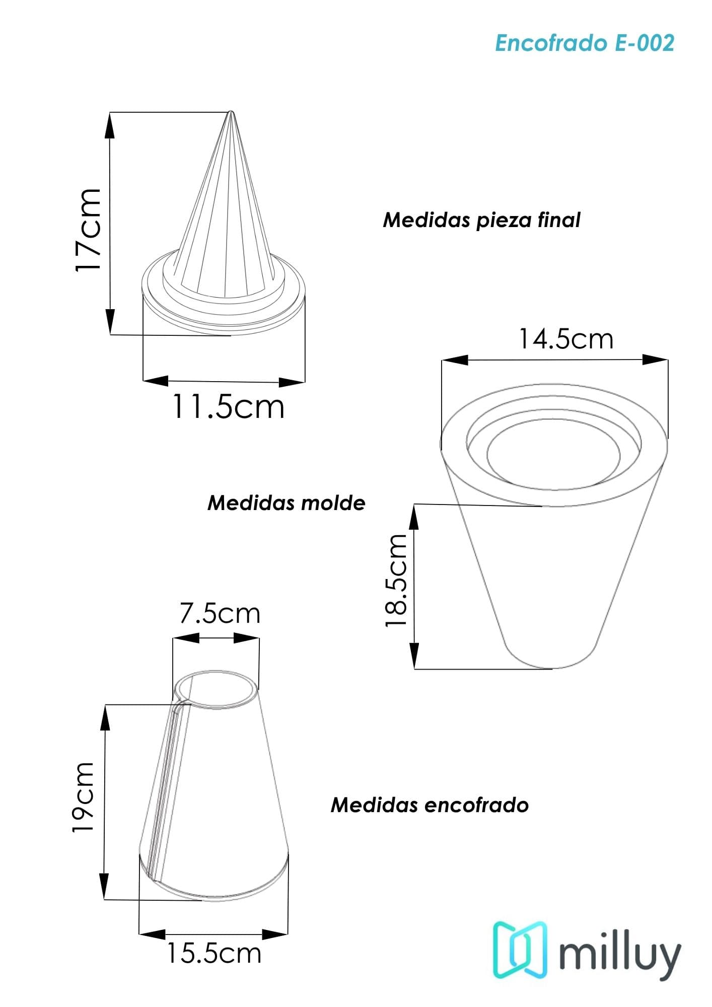 Matriz Para Molde de Yeso E-002 Encofrado Cerámica