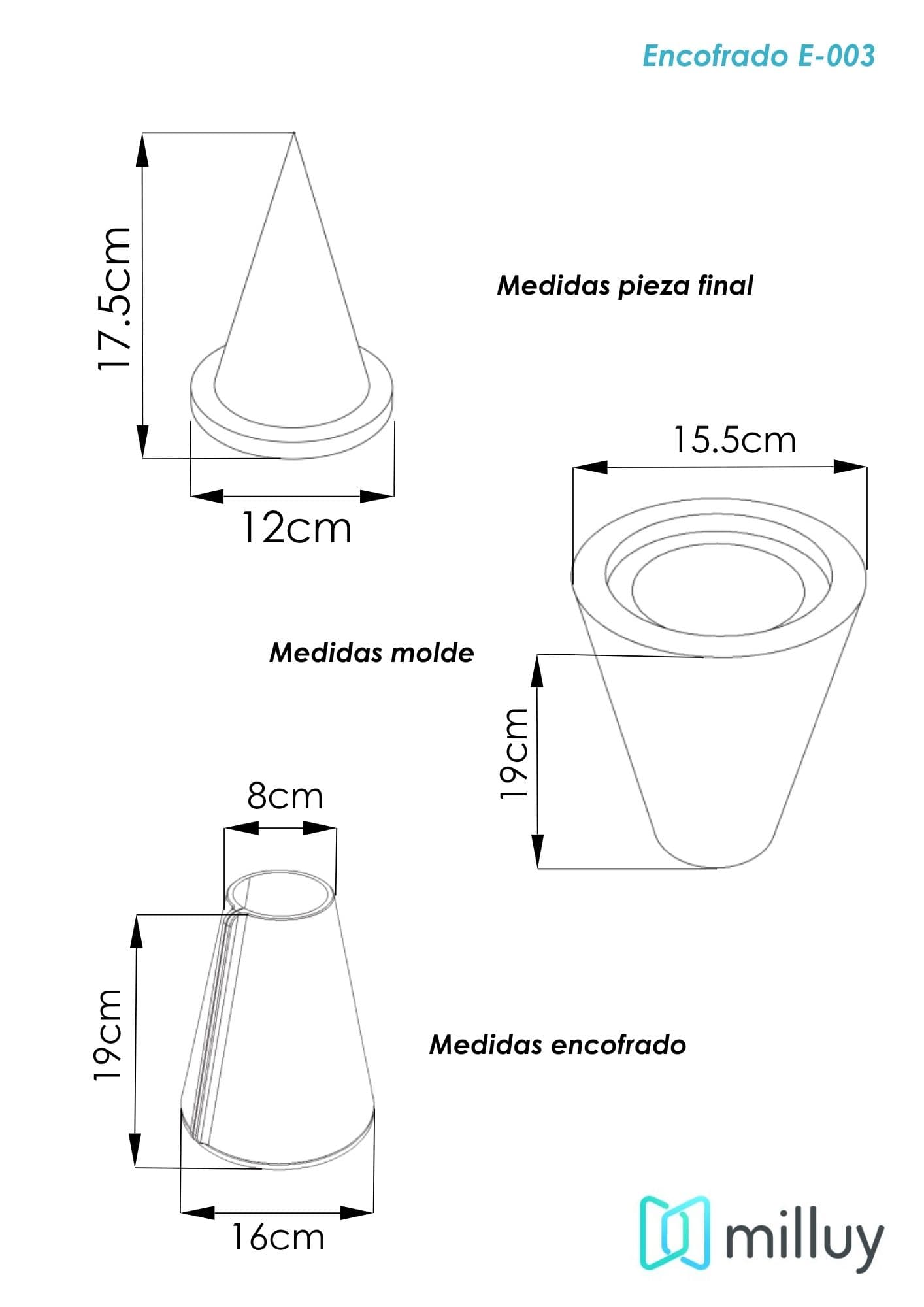 Matriz Para Molde de Yeso E-003 Encofrado Cerámica