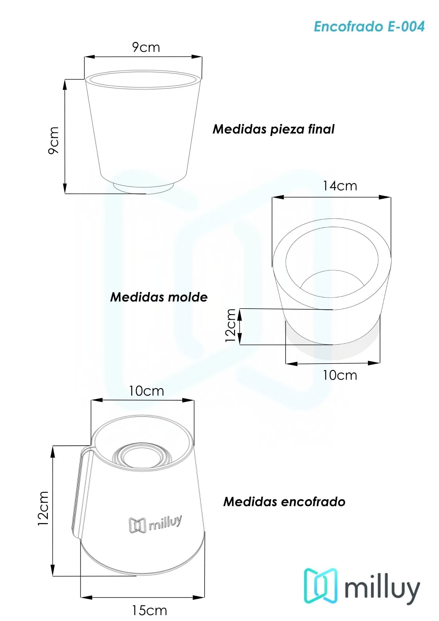 Matriz Para Molde de Yeso E-004 Encofrado Cerámica