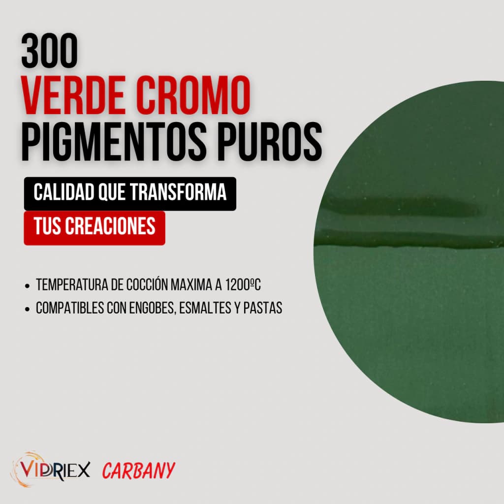 Pigmento Verde Cromo 300 Cerámica Carbany