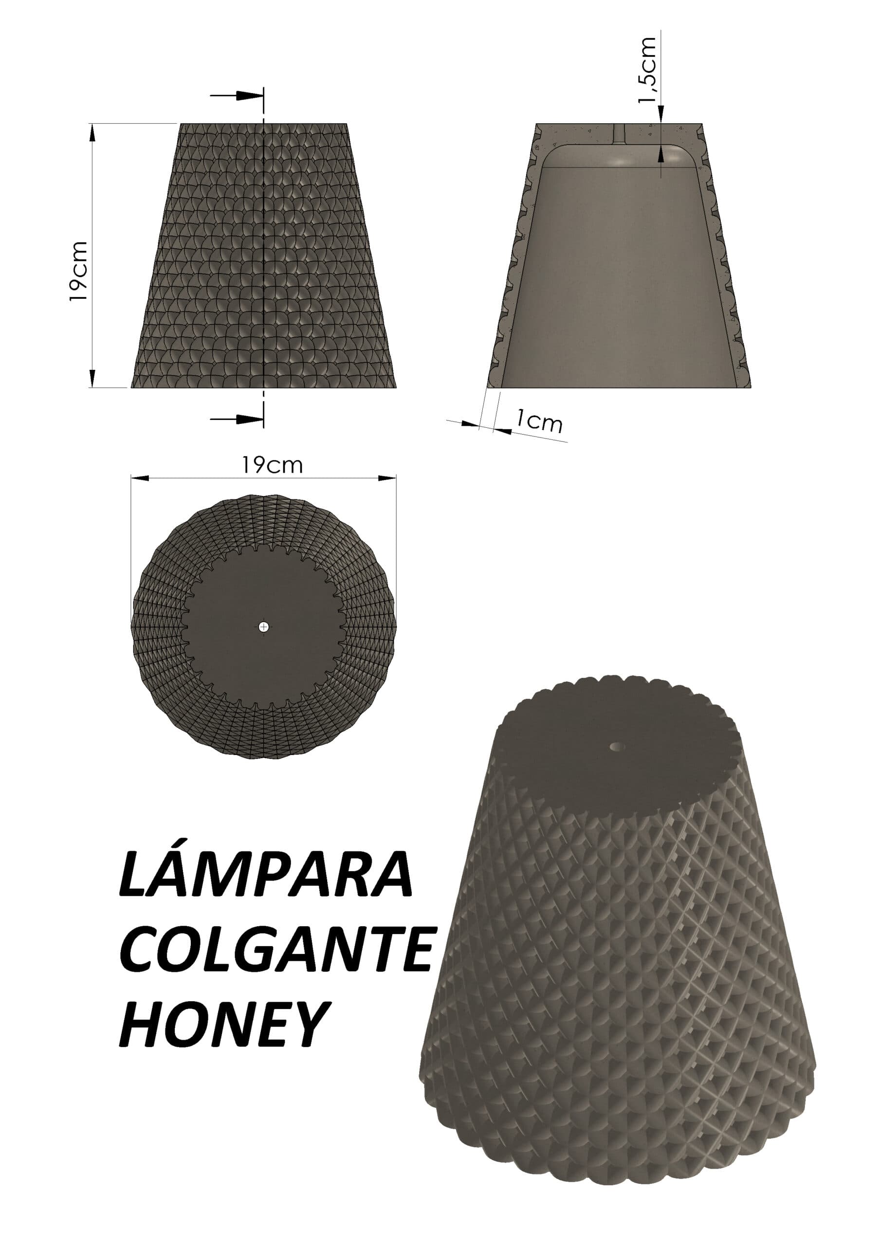 Molde Lámpara Colgante Honey