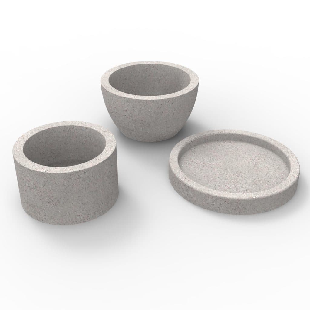 Kit Moldes Cilindro + Cuenco + Plato Circular N14